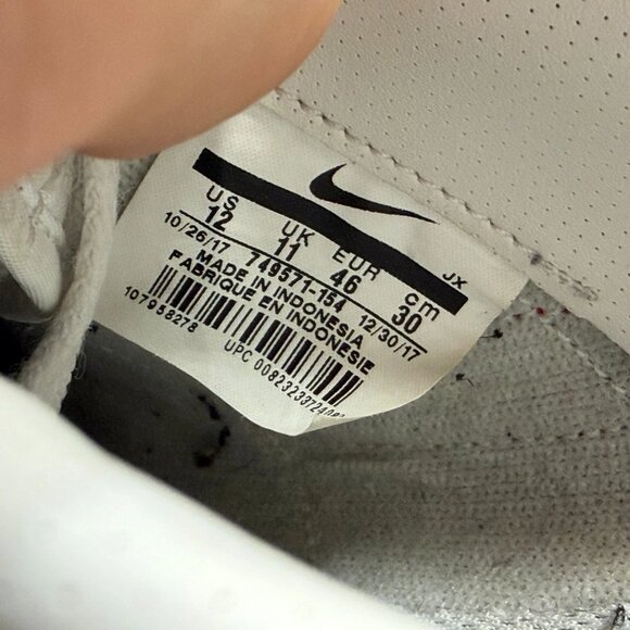 Size 12 Nike Classic Cortez Leather Forrest Gump White Mens Sneakers 749571-154 - Picture 10 of 11